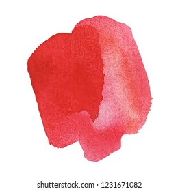  Red watercolor background. Vector abstract illustration for wedding invitation with place for your text.