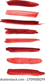 Paket mit roten Aquarellpinseln