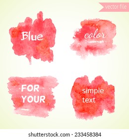 red watercolor design elements