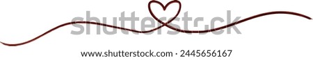 Red watercolor heart contour, Perfect for greeting cards, web banners, and romantic expressions, this simple linear-style illustration radiates warmth and affection.