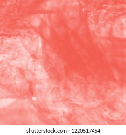 red watercolor irregular cloudy marble surface background pattern, vector illustration