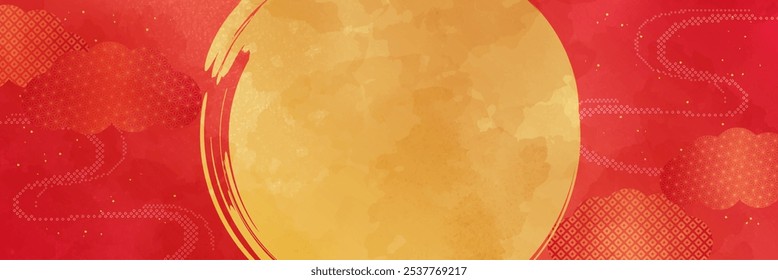 Red Watercolor Japanese Pattern Backgrounds Web graphics