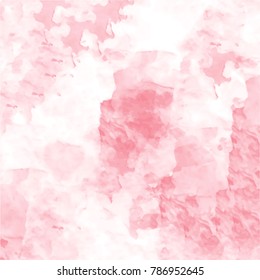 red watercolor mottled structure pattern with different shades and white areas, vector illustration