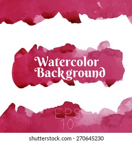 red watercolor smear vector template
