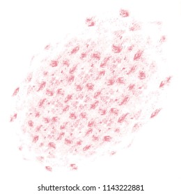 red watercolor splatter pattern with dark and light rough spots on white background, vector illustration