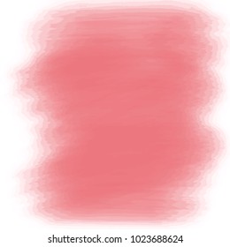 red watercolor square stain pattern with blurred borders on white background, vector illustration