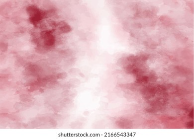 Red watercolor stain with wash Watercolor texture for Valentine day or wedding