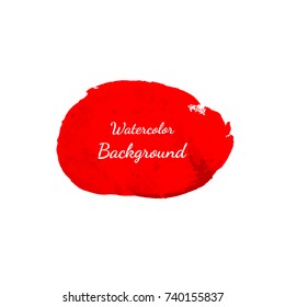 Red Watercolor Texture Abstract Background. Vector
