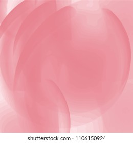 red watercolor transparent big bubble background pattern, vector illustration