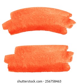 Red watercolor vector brush strokes. Space for text.