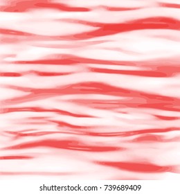 red watercolor wave pattern on white background, vector illustration