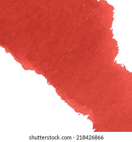 Red watercolour flow background design. Illustration made in vector.
