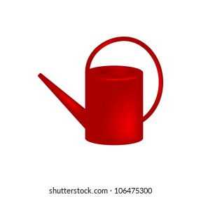 Red watering can