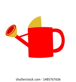 Red Watering Can - Cartoon Vector Image