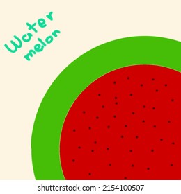 red watermelon drawn by children