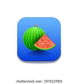 Red Watermelon Food Fruit Logo Vector Symbol Icon Design Style