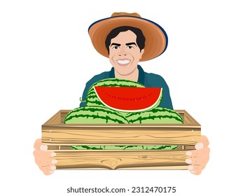 Red watermelon halved on a white background.