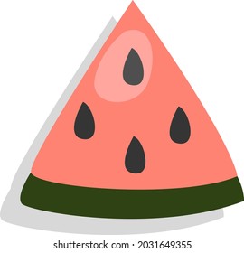 sandía roja, vector de ilustración, sobre fondo blanco.