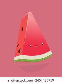 red Watermelon vector art illustrartion 