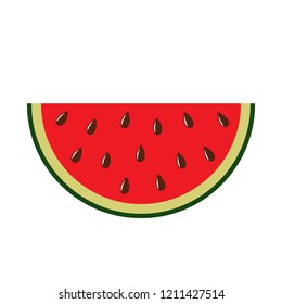 Red Watermelon vector icon. Illustration for your design