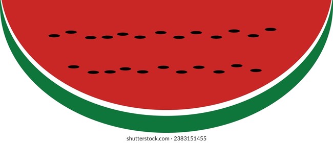 Eine rote Wassermelone mit weißem Hintergrund in einer bearbeiteten Datei