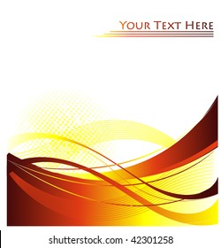 Red wave abstract background