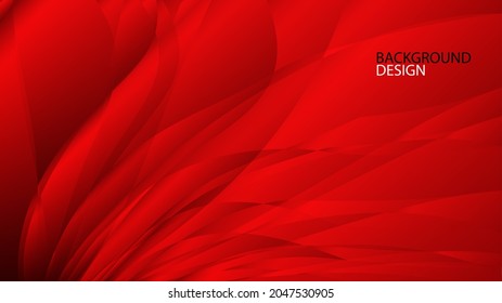 Red wave abstract background design, geometric texture vector can be used in cover background, banner, flyer, poster, book, website background, brochure, wallpaper, backdrop, advertisement