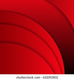 red wave abstract background for design. Vector