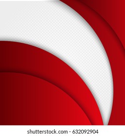 red wave abstract background for design. Vector.