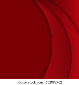 red wave abstract background for design. Vector.