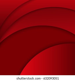 red wave abstract background for design. Vector.
