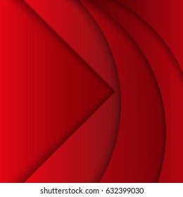 red wave abstract background for design. Vector
