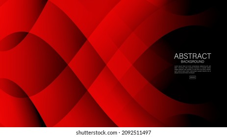 Red wave abstract background, Geometric vector, gradient background, Minimal Texture, red cover design, web background, wallpaper