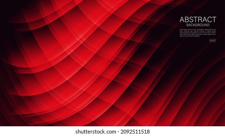 Red wave abstract background, Geometric vector, gradient background, Minimal Texture, red cover design, web background, wallpaper