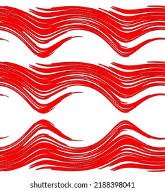 Plantilla abstracta de ondas rojas como el fuego