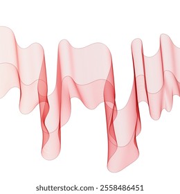 Red wave abstraction. Brochure Template. Eps 10