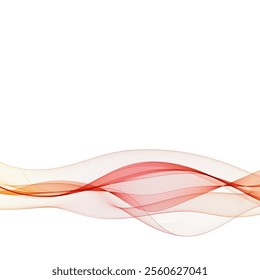 Red wave abstraction. Brochure Template. Eps 10