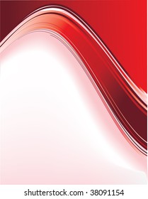 Red wave background