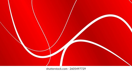 red wave background, red wave angle shape for elements, red graphic line ribbon, red curved line. abstract background