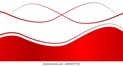 red wave background, red wave angle shape for elements, red graphic line ribbon, red curved line. abstract background