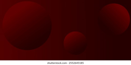 Red wave background with geometric shape bubbles pattern vector illustration eps10.