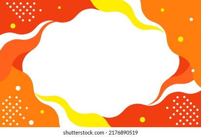 Red wave background that makes you feel summer. Vector frame material.