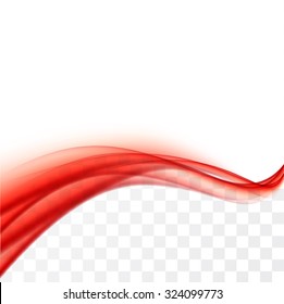 Red wave background with transparent and white areas