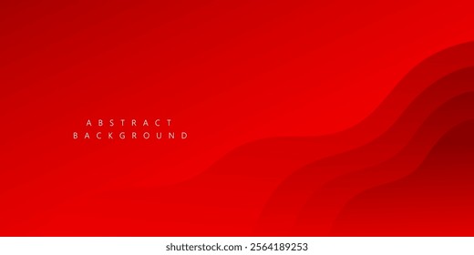 Red wave and black shadow color modern background for corporate concept, template, poster, brochure, website, flyer design. Vector illustration	