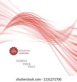 Red wave business template modern template template for website design message. Abstract vector business background design.