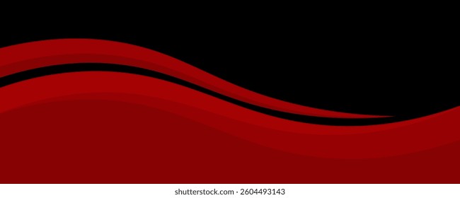 red wave curve, red wave corner shape for element, stripes ribbon golden graphic, striped red. eps 10