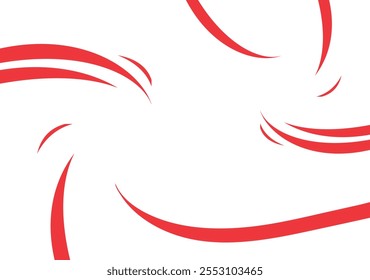 Curva de onda roja, diseño del elemento, Ilustración vectorial