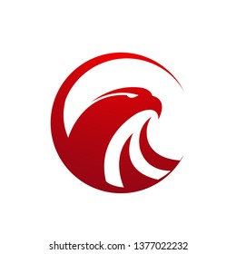 Red Wave Eagle Circle Concept