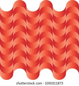 Red Wave Geometric Wallpaper Background Pattern