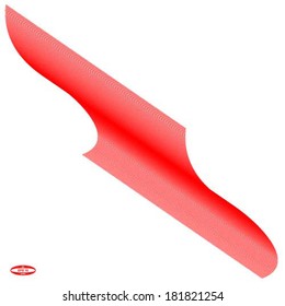red wave line on white background vector